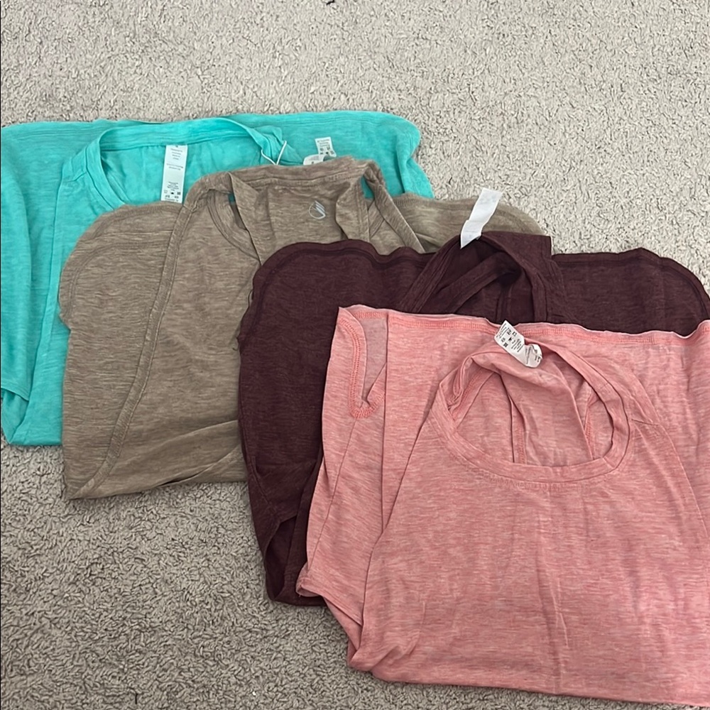 Women's Muscle Tees - Pink, Brown, Tan, and Blue